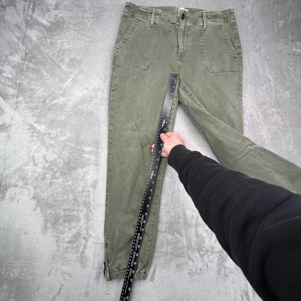 Paige Mayslie Joggers Womens 29 Vintage Ivy Green Cropped Jogger Pants Denim - Picture 7 of 14